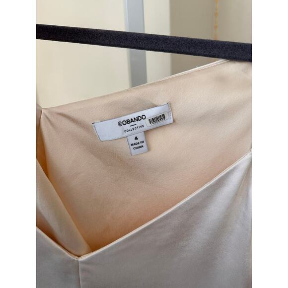 Obando Collective Cream High Low Tank Top Cream Satin size 4 - Picture 8 of 8